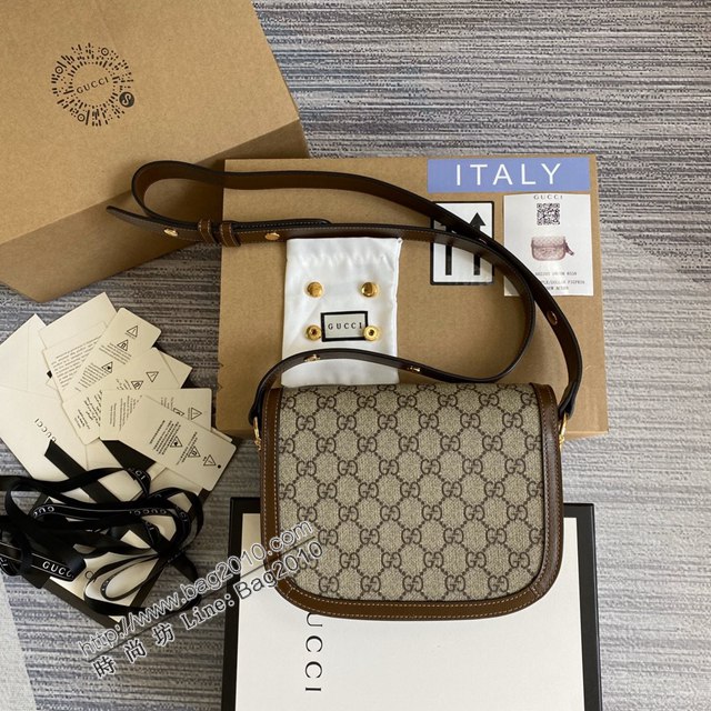 Gucci新款原廠皮女包 古馳1955Horsebit Bag Gucci經典馬銜扣迷你小號單肩斜挎女包 602205  ydg3094
